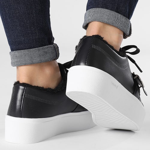 Baskets Femme Flatform Cupsole Lace Up 1671 CK Black
