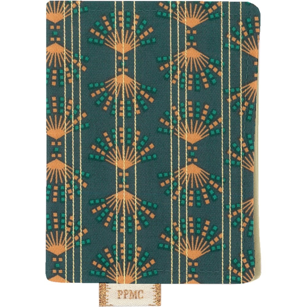 Porte Carte Eventail Or Vert
