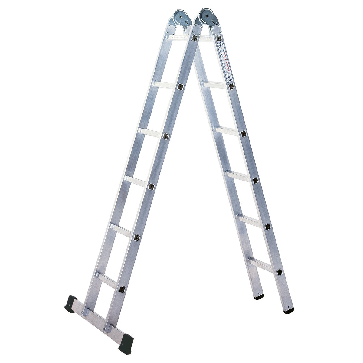 Iller multifunctionele opvouwbare ladder, aan beide zijden toegankelijk, met 2x6 sporten en een werkhoogte van 4,40 m