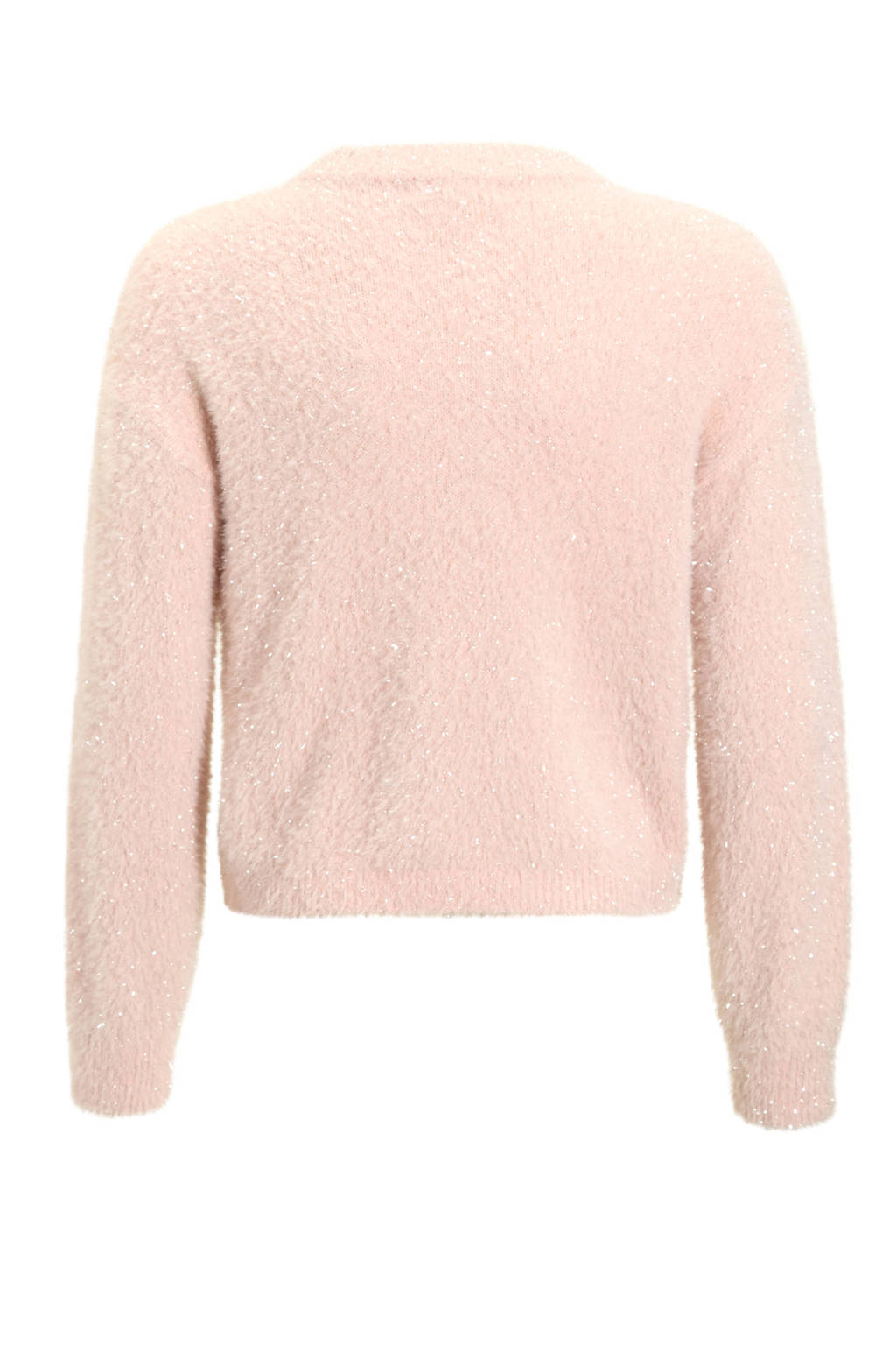 Coolcat gebreide trui Fleur roze / zilver
