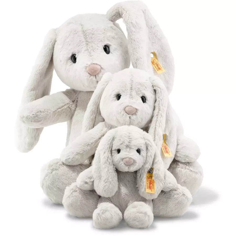 Steiff Soft Cuddly Friends Hoppie Hase, hellgrau, 28 cm
