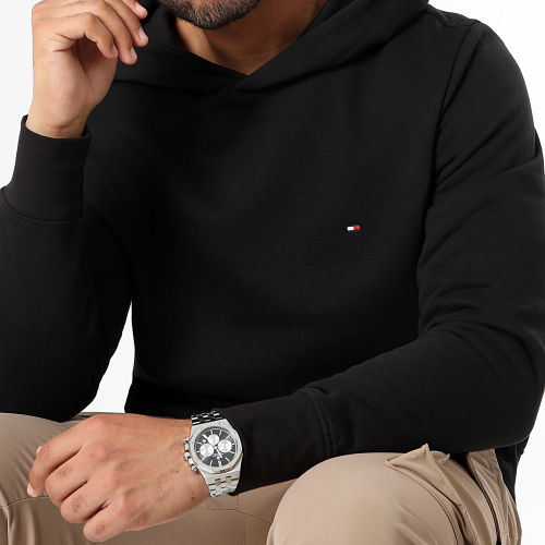 Sweat Capuche Flag Logo 4266 Noir