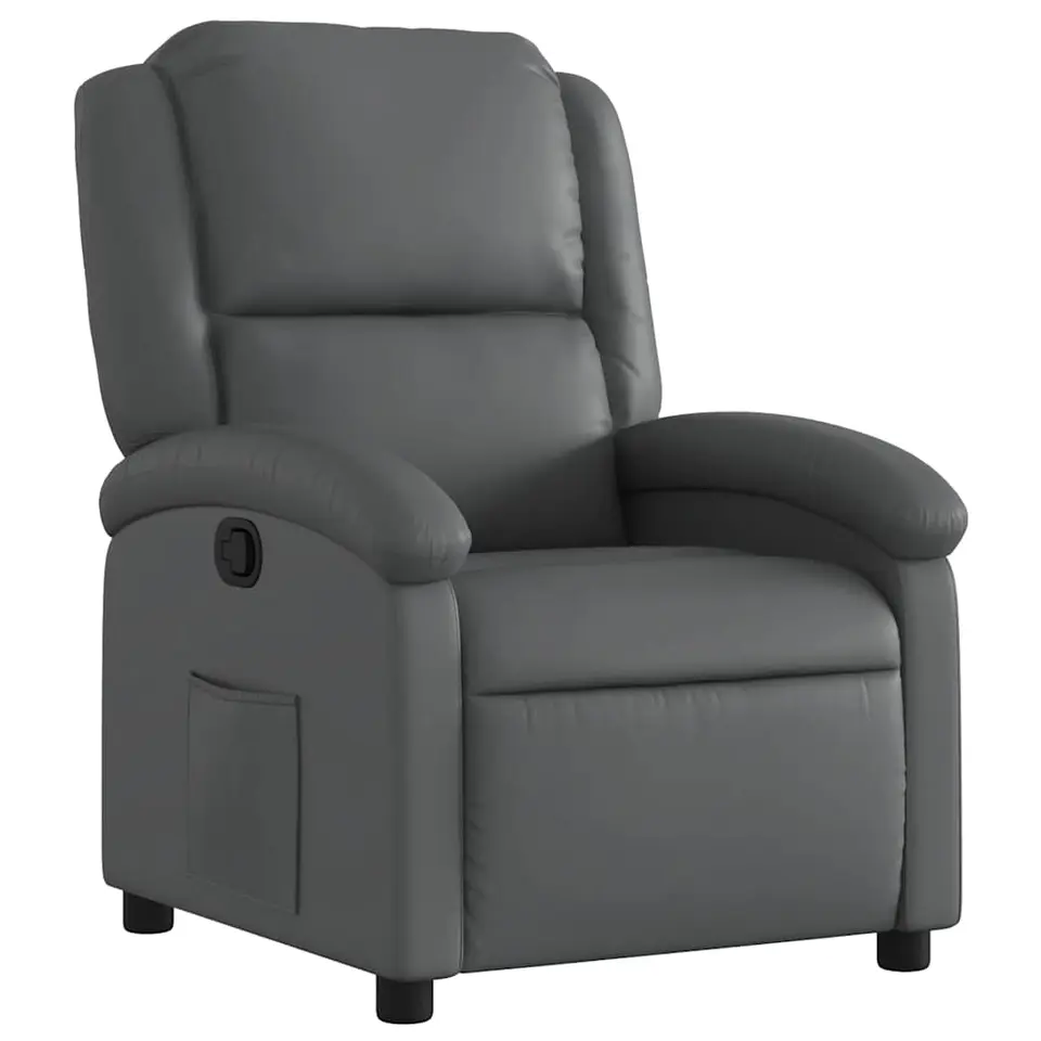 vidaXL - Fauteuil - Grijs - Kunstleer