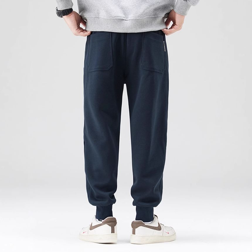 Nataro - Effen joggingbroek met trekkoord in de taille en rechte pijpen