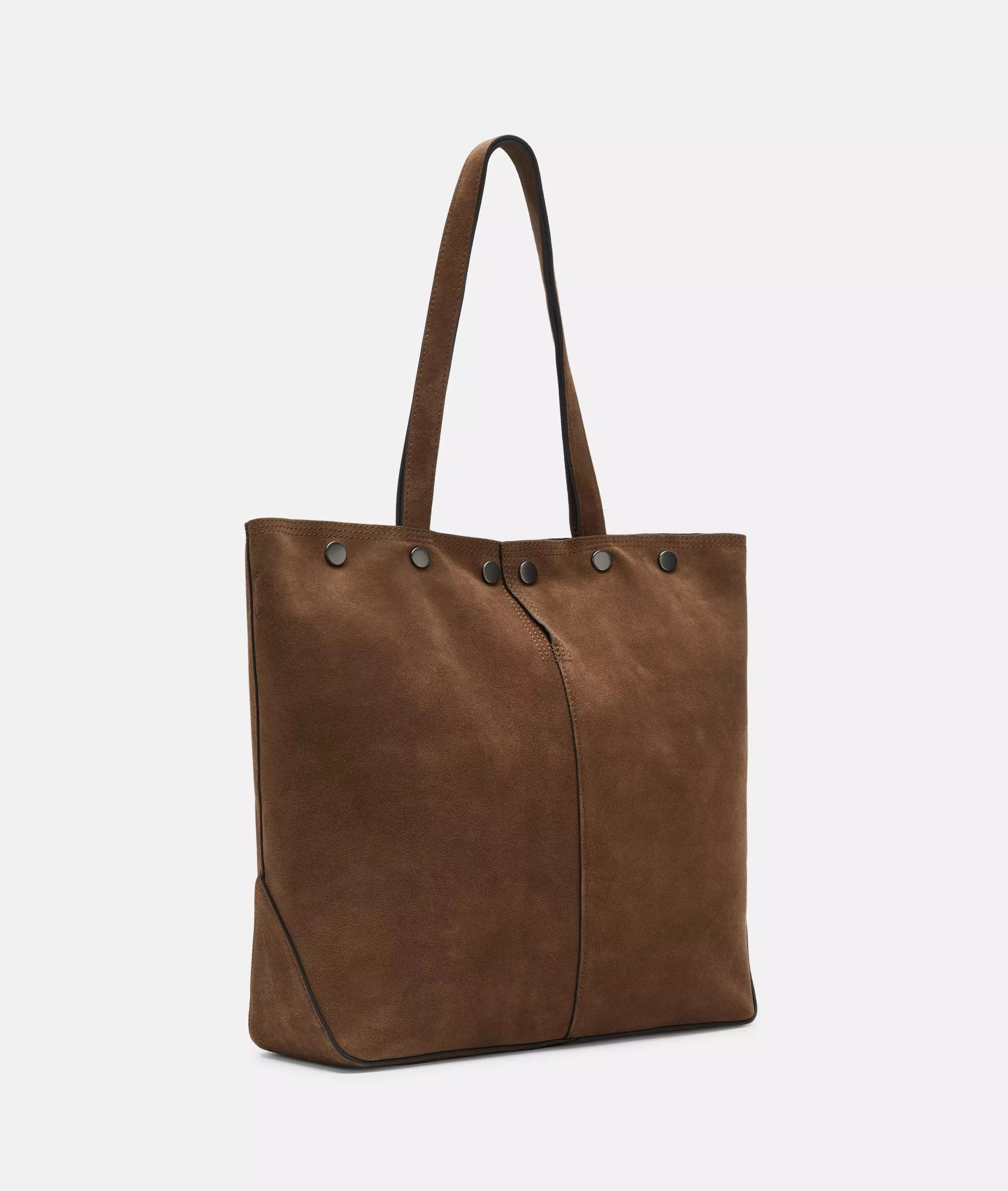 Rive Tote L Large shoulder bag made from soft suede