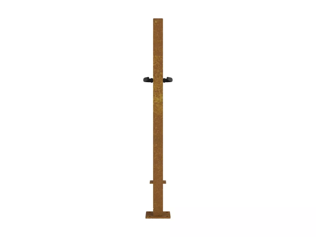 Portail de jardin 105x80 cm acier corten design de bambou