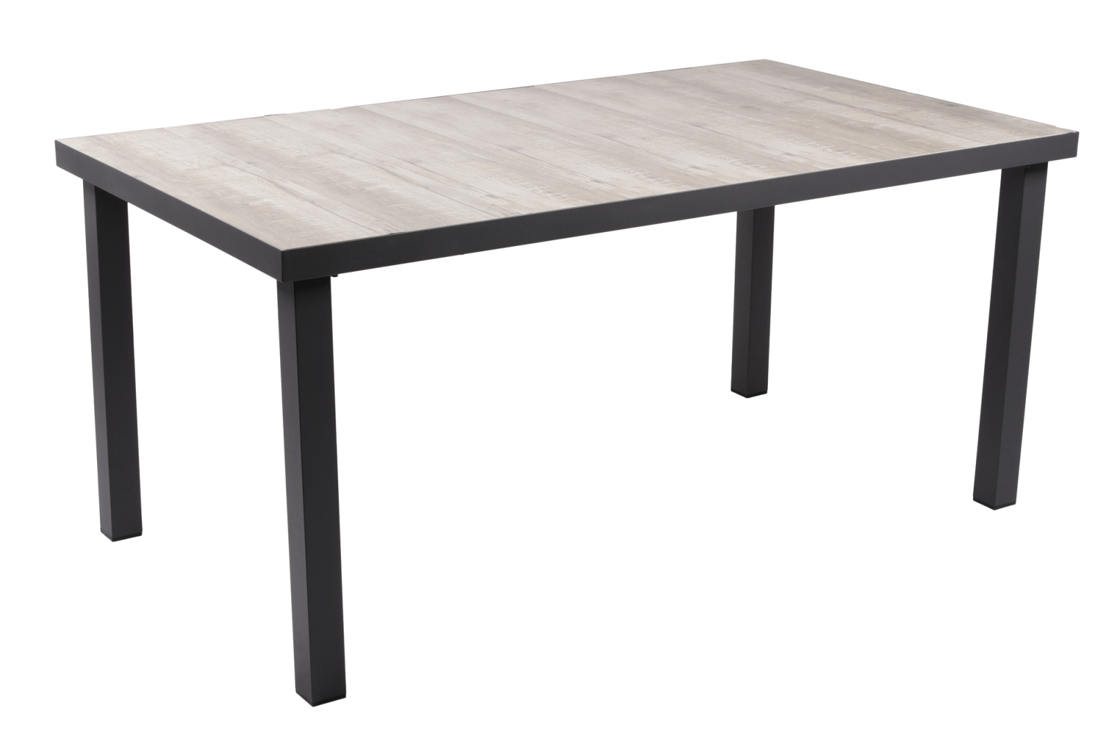 5-teilige Tischgruppe RANA - grau - Aluminium - Keramik