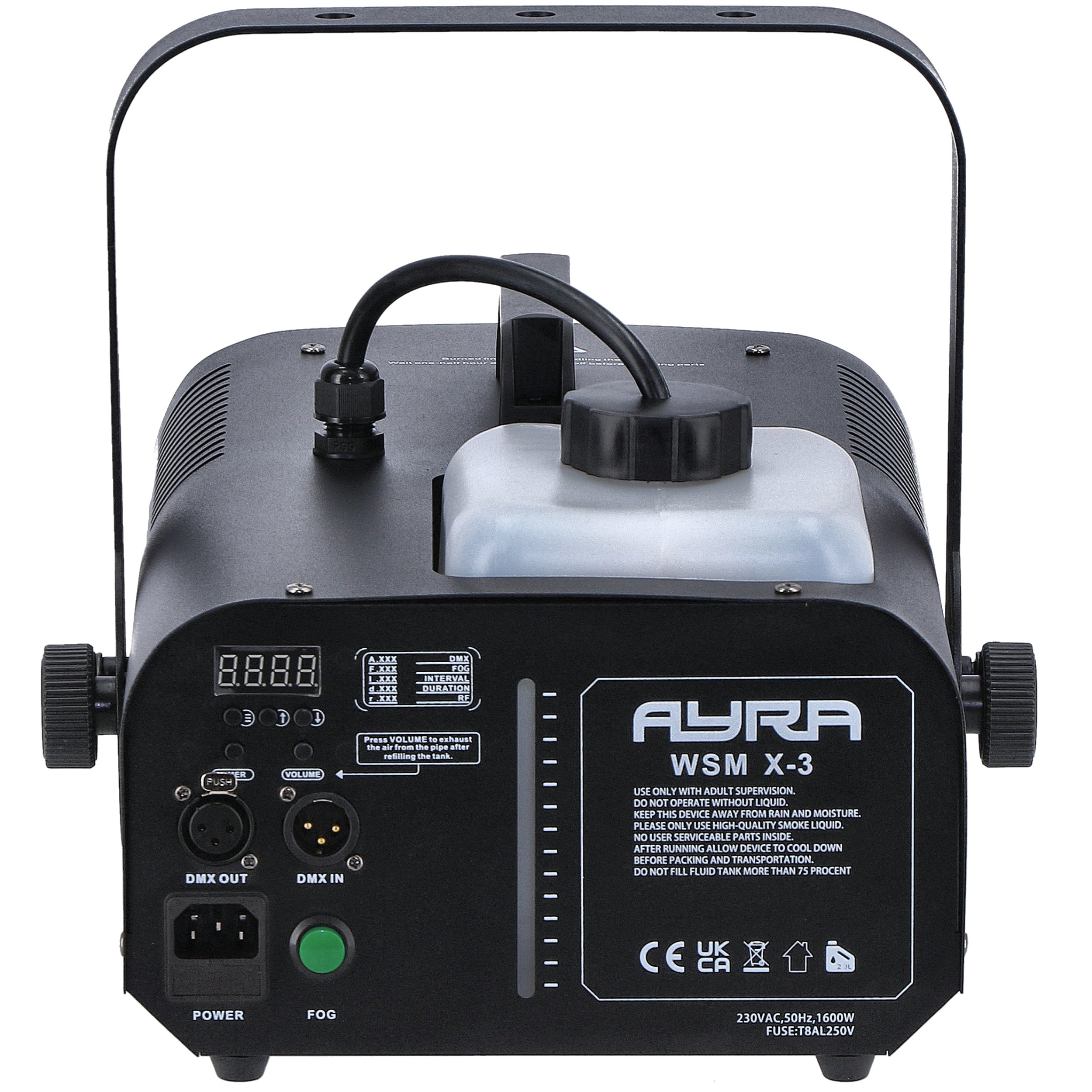 Ayra WSM X-3 rookmachine 1500W DMX + remote