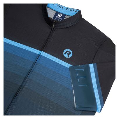 Maillot Manches Courtes Velo Rogelli Hero II - Homme - Bleu/Noir