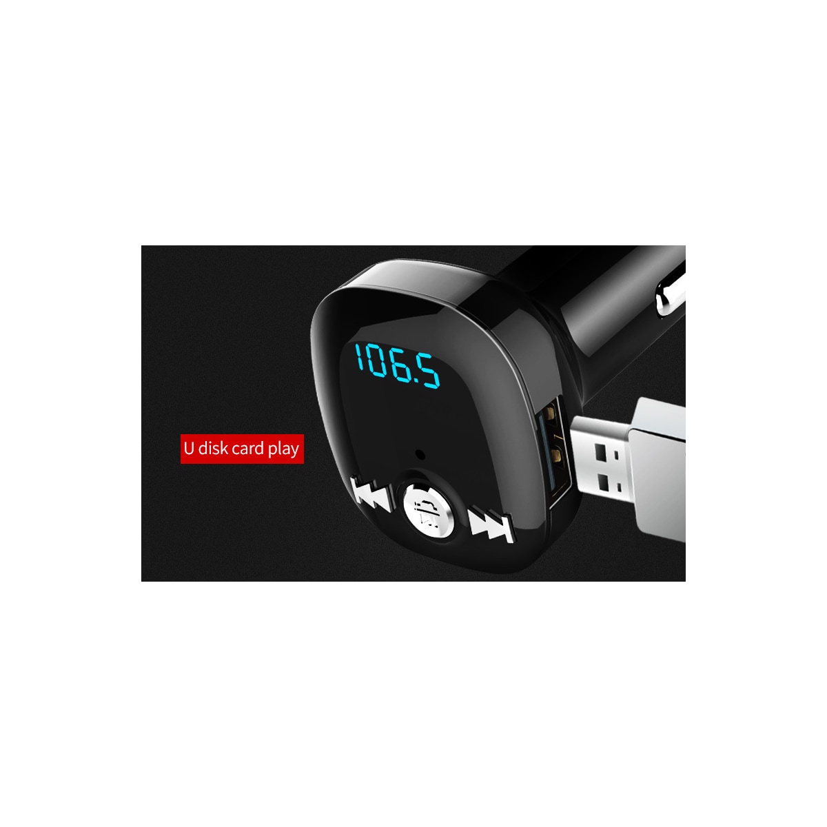 FM-sender til bilen - Bluetooth-adapter med QC3.0 mobillader