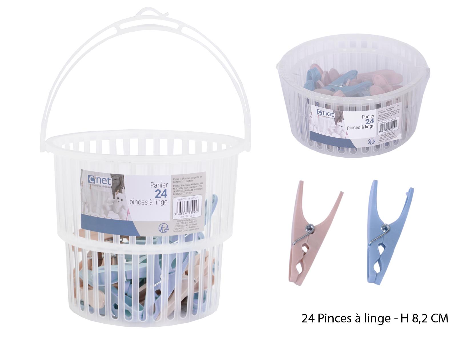 PANIER ROND AVEC 24 PINCES A LINGE