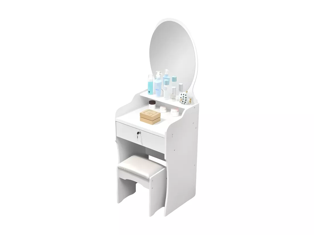 Meuble coiffeuse table de maquillage avec miroir design moderne ALSA