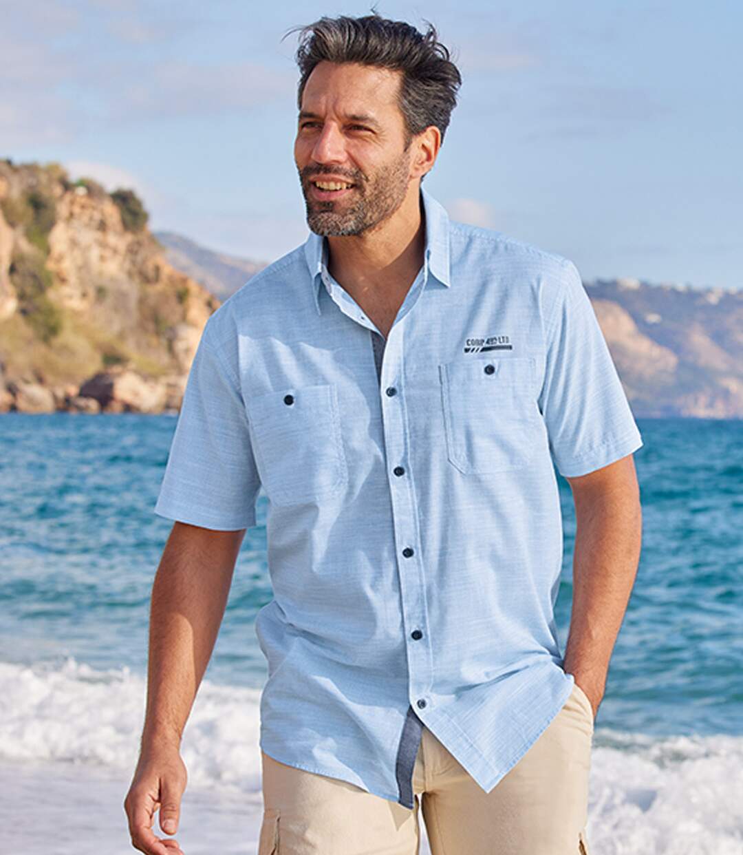 Chemise Pilote Rayée Méditerranée
