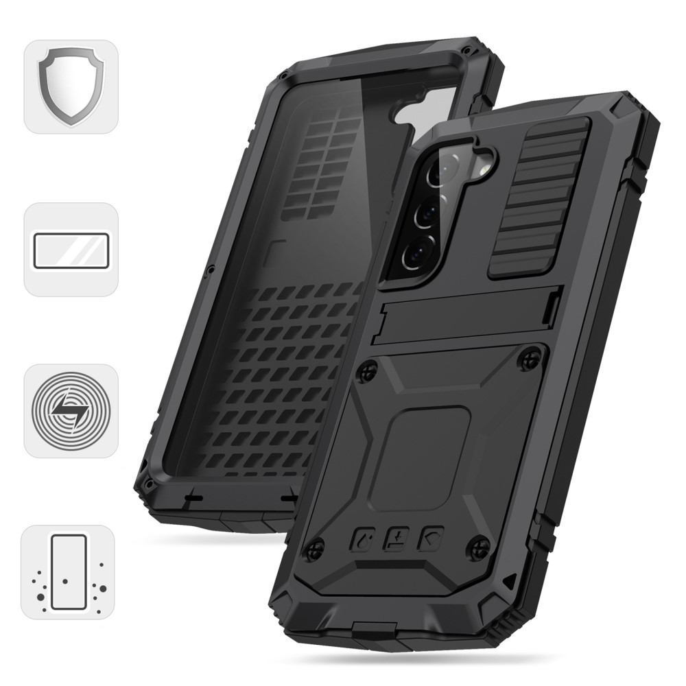 Samsung Galaxy S23 5G Hybrid Hardcase Hülle   Kickstand Aufsteller - Schwarz