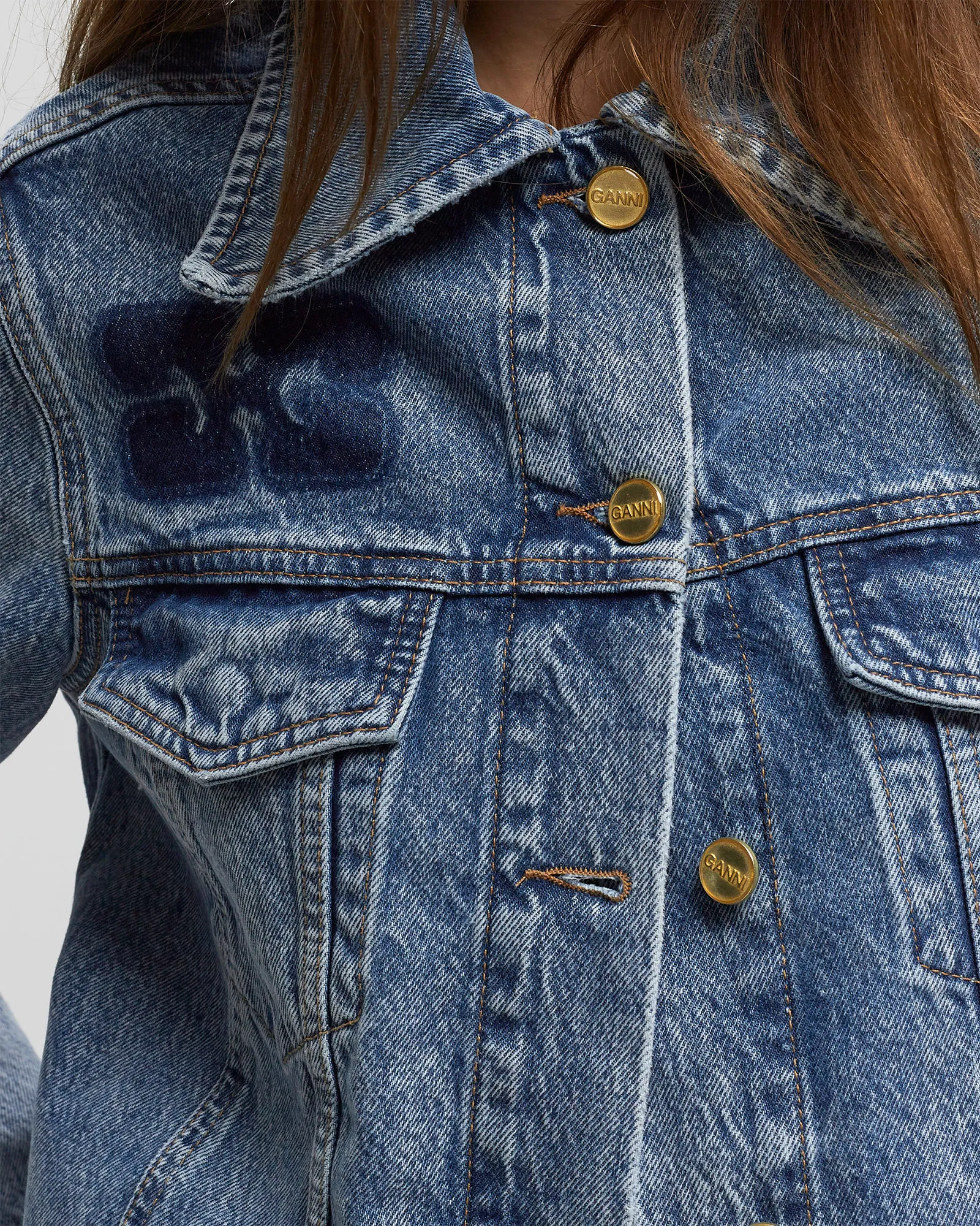 Ganni Patch Denim Jacket