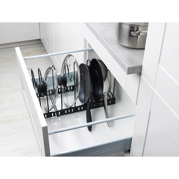 Rangement extensible pour couvercles et Poêles en inox Wenko by Maxime