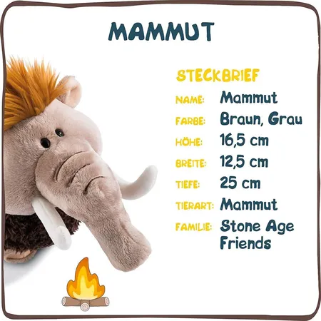 NICI Plüsch Mammut stehend, 25 cm