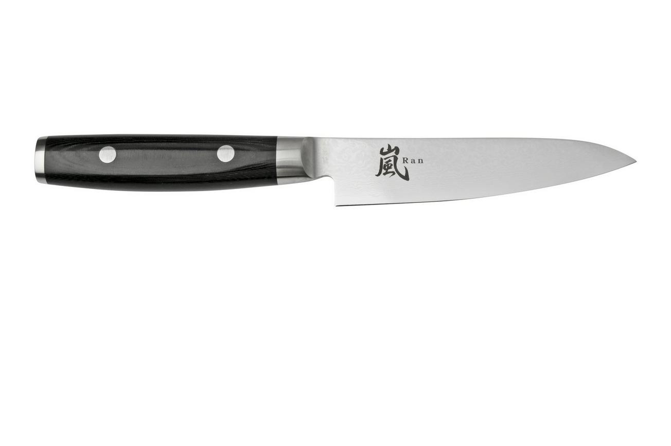 Yaxell Ran 36056, 3-delige messenset santoku 16,5 cm, universeelmes 12 cm en messenslijper