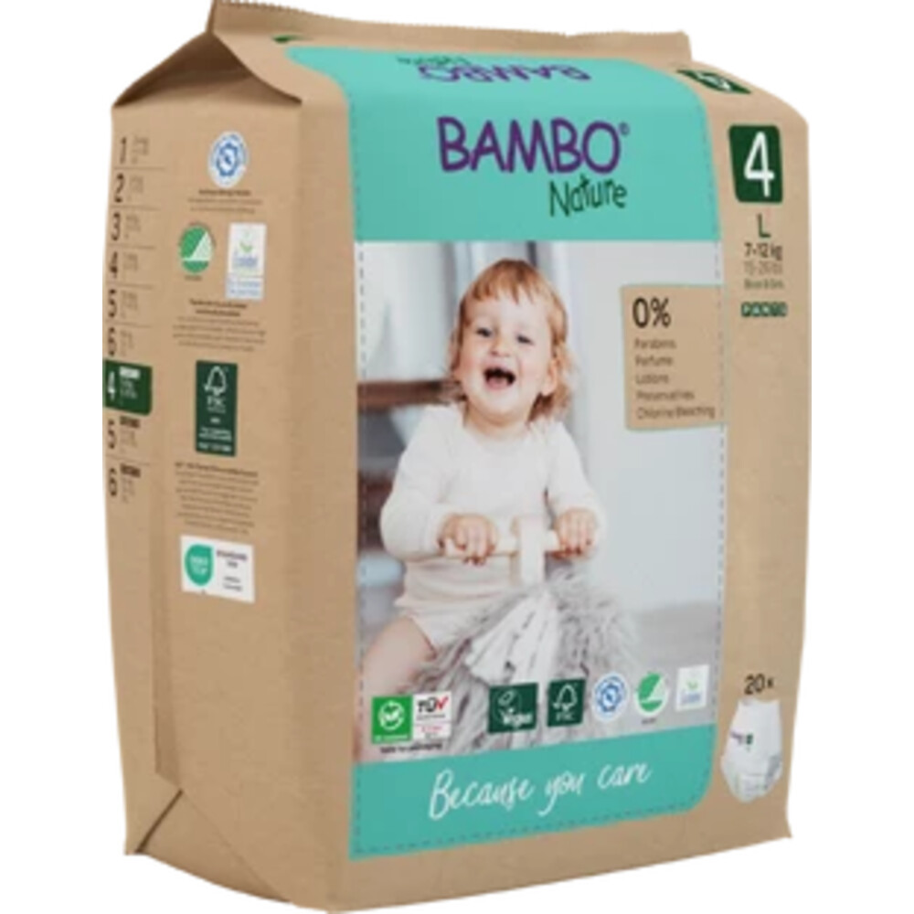 Bambo Nature Luierbroekjes Maat 4 (7-12 kg)20 stuks