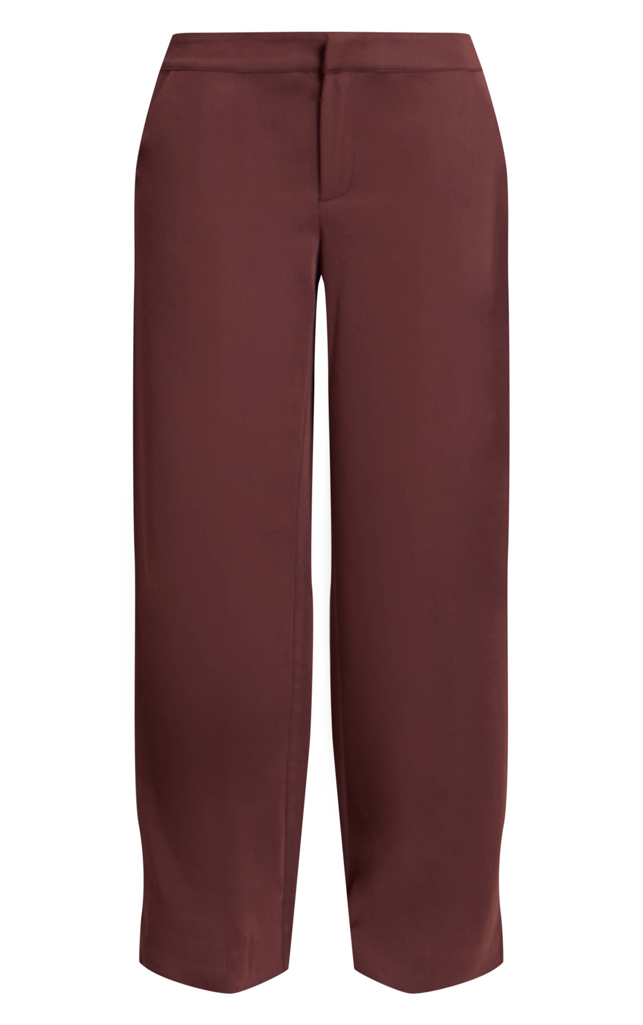Chocolat Pantalon Large Taille Petite Ensemble Coordonné