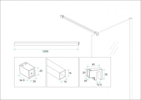 Mueller Slimline stabilisatiestang 120cm chroom