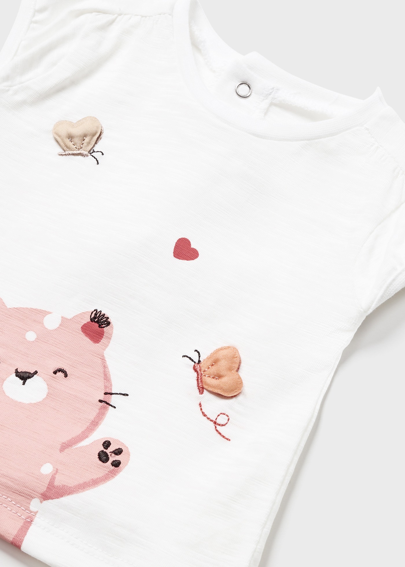 Conjunto de 3 peças em algodão sustentável para recém-nascidos.