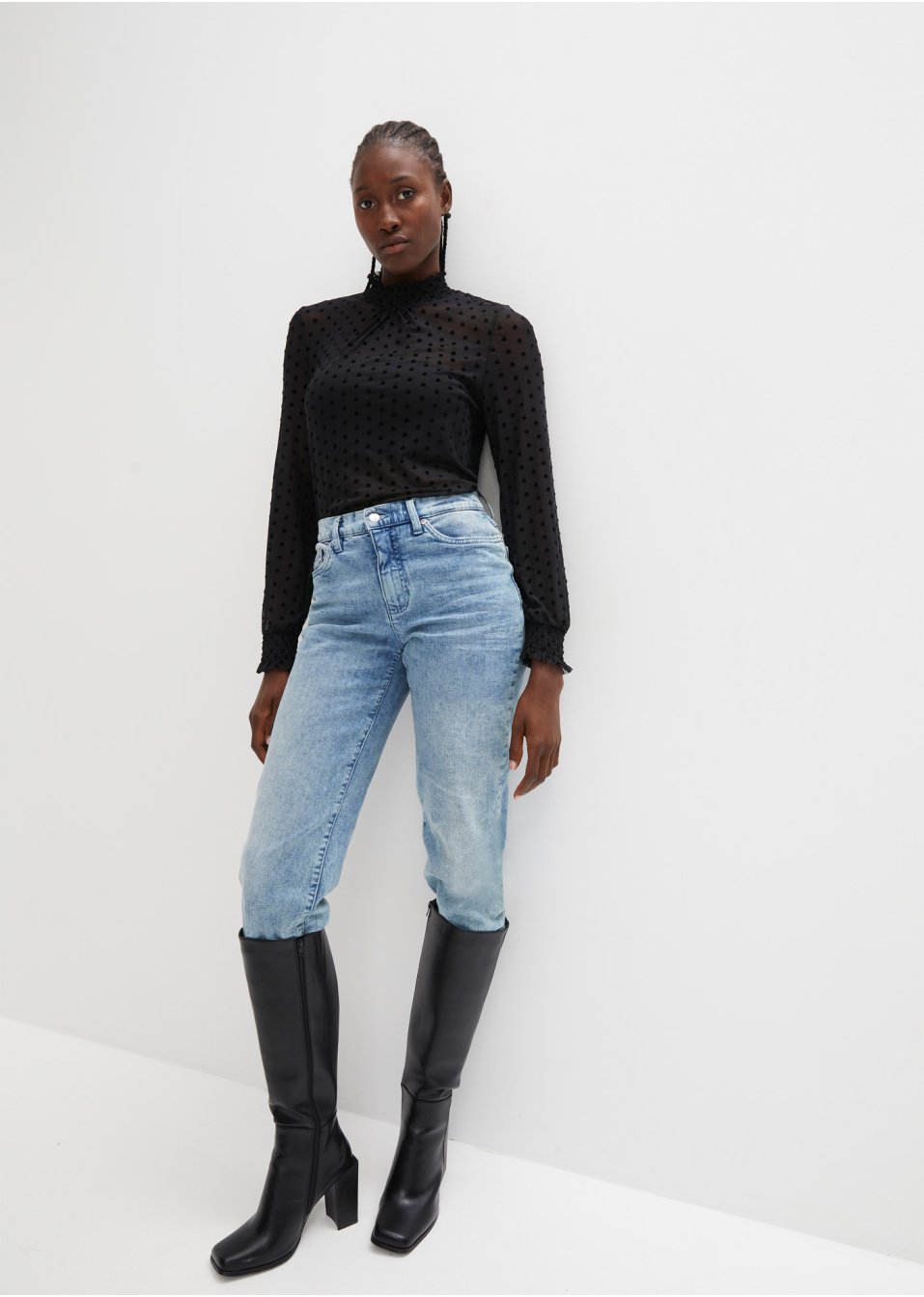 T-shirt en mesh à pois
