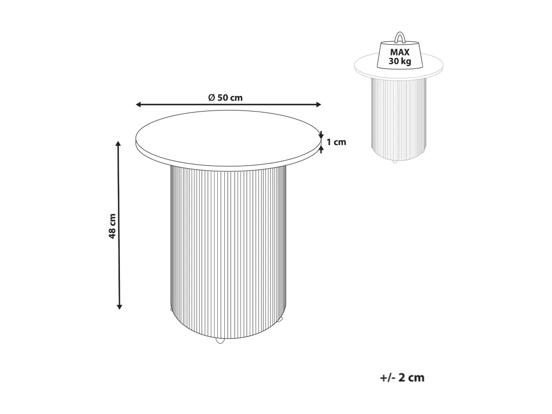 Table d'appoint noir LEONA