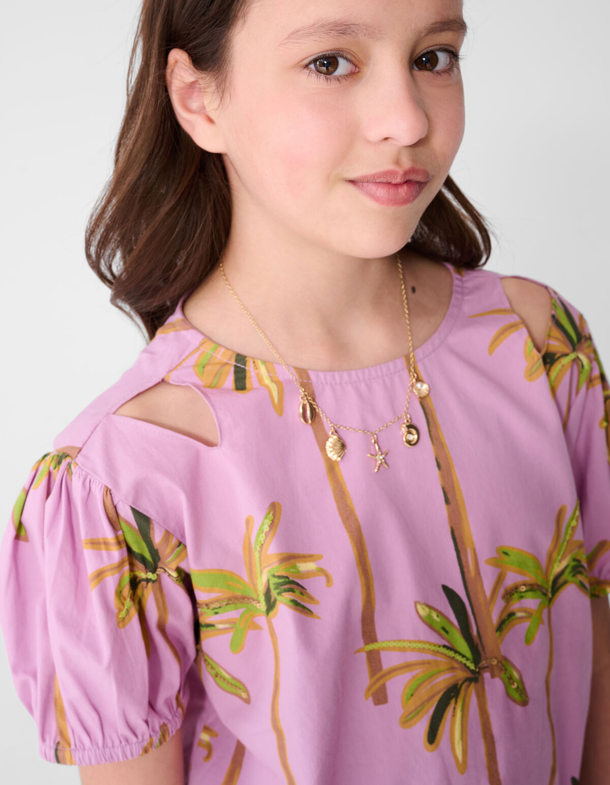 Palm Sequin Top Lichtpaars
