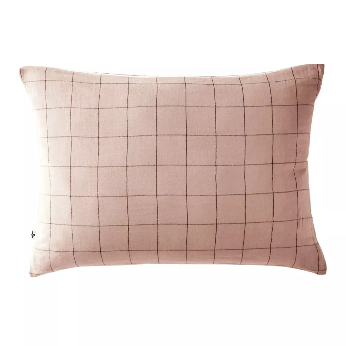 Taie d'oreiller rectangulaire gaze de coton (50 x 70 cm) Gaïa Match Rose poudré