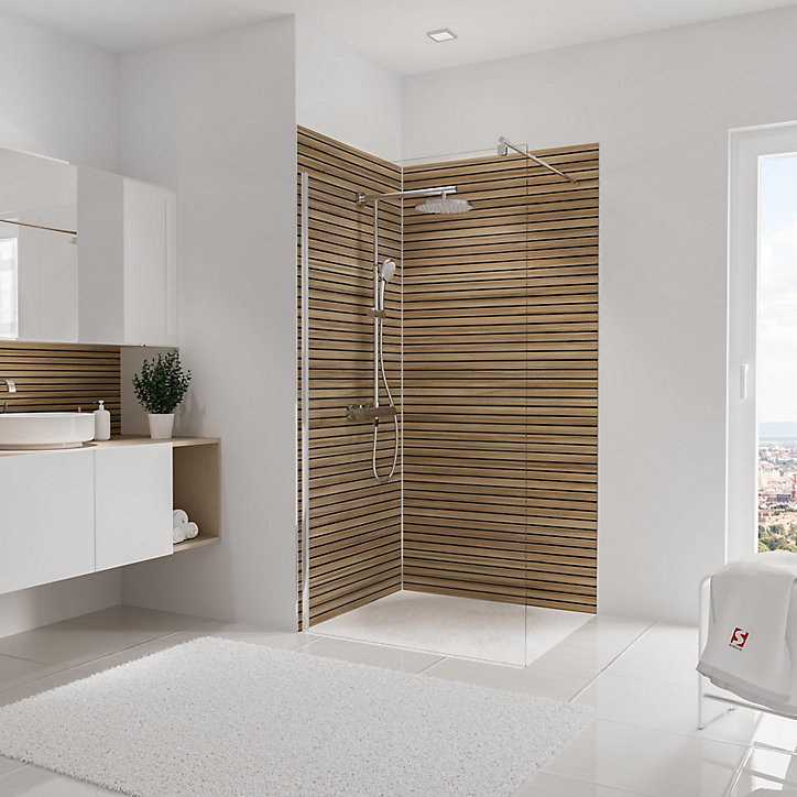 Lot de 2 panneaux muraux salle de bains 100 x 210 cm, Schulte DécoDesign Décor, japandi horizontal