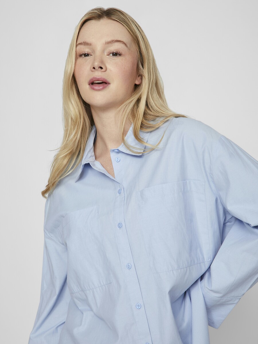 VILA<br>Camisa oversized com bolsos