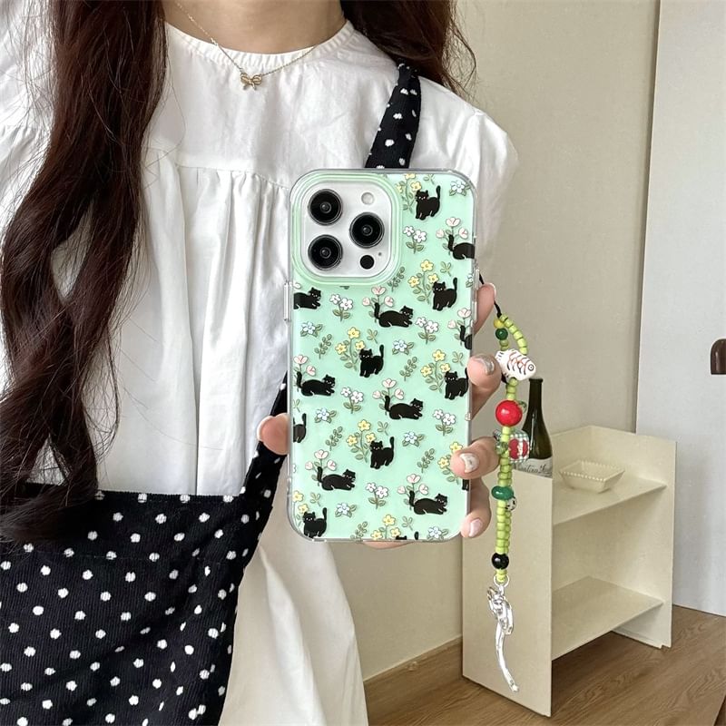 Fonekase - Kattenbloemen telefoonhoesje - Apple iPhone 16 Pro Max / 16 Pro / 16 Plus / 16 / 15 Pro Max / 15 Pro / 15 Plus / 15 / 14 Pro Max / 14 Pro / 14 Plus / 14 / SE / 13 Pro Max / 13 Pro / 13