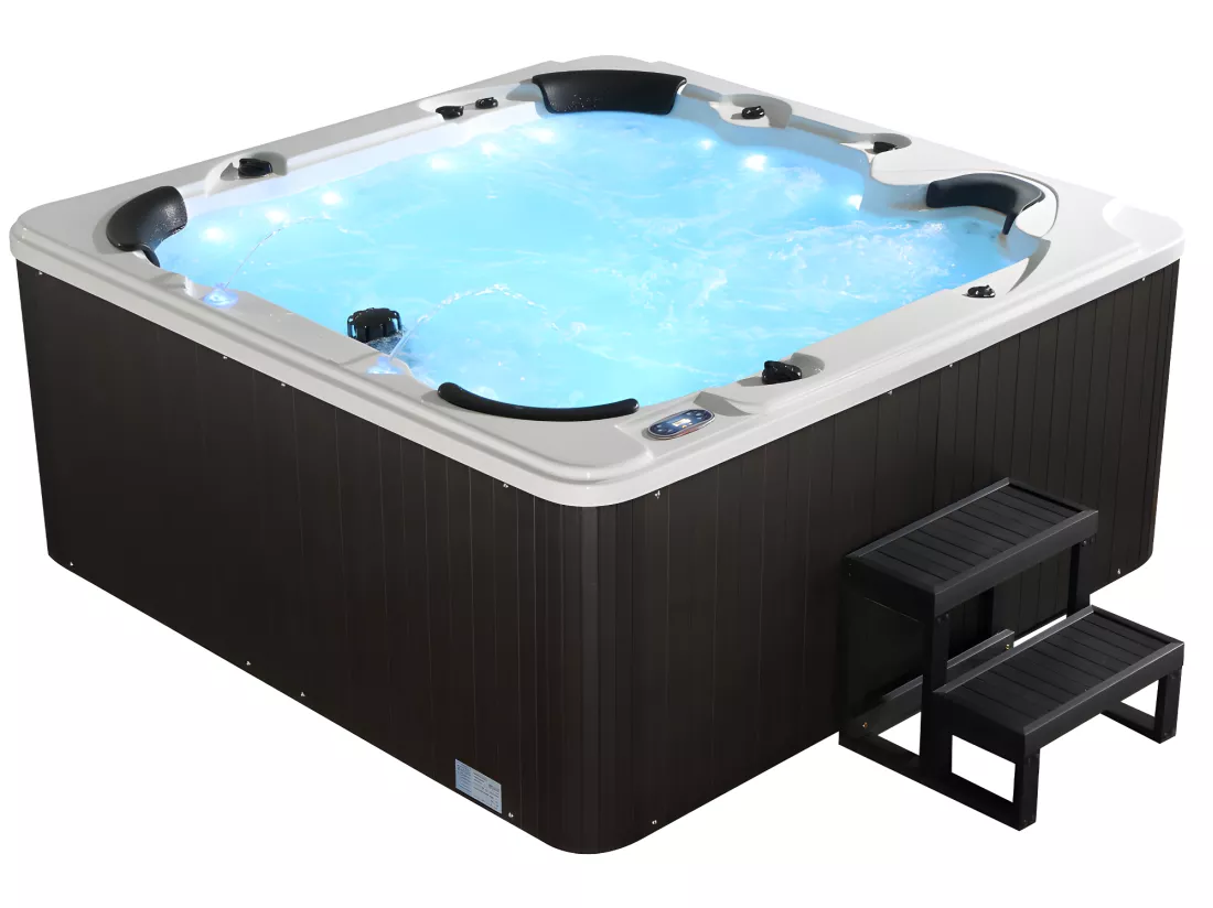 Spa 6 places blanc avec accessoires - Gamme Prestige COMINO - 128 jets - L220 x P220 x H97cm - système Balboa