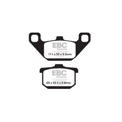Plaquettes de freins EBC Organique avant/arrière (selon modèle)