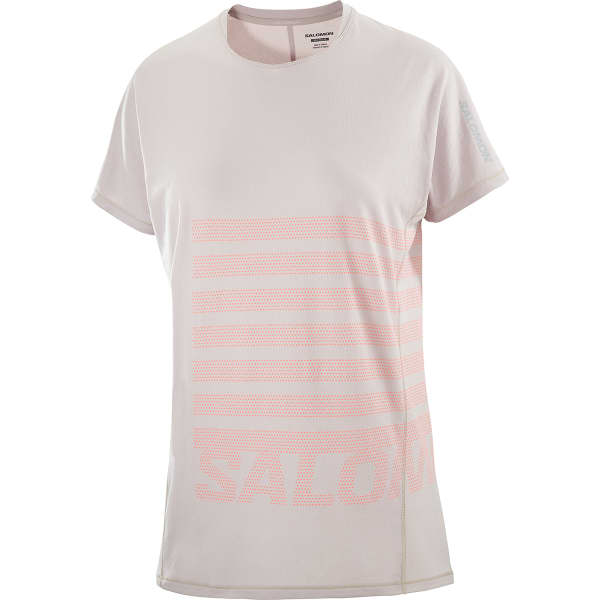 T-shirt trail SALOMON SENSE AERO SS TEE GFX W ETHEREA/NEON FLAME