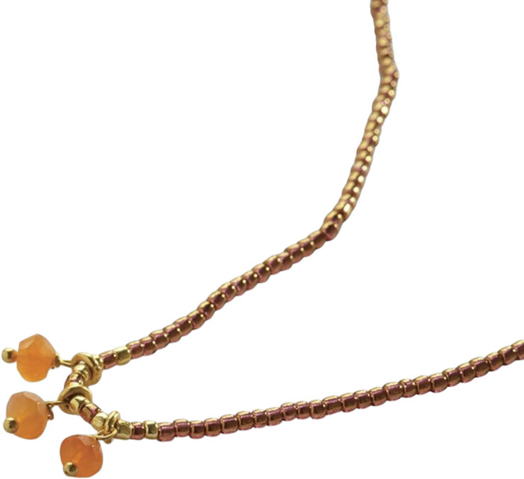 A Beautiful Story Empathy Carnelian Necklace GC Gold