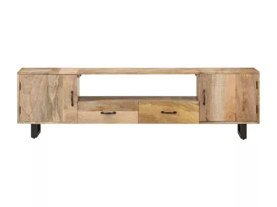 Meuble TV 160x30x45 cm Bois massif de manguier