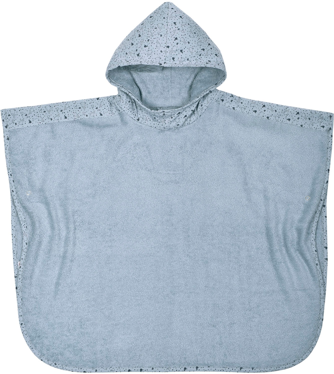 Wörner Badeponcho »Wal stahlblau«, maschinenwaschbar, trocknergeeignet