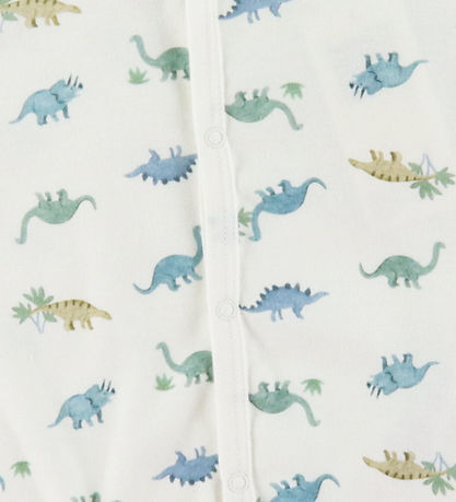Petit Bateau Schlafanzug - Marshmallow/Blau m. Dinos