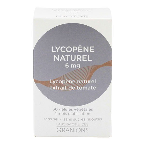 Lycopène Naturel 6mg 30 gélules enveloppe végétale