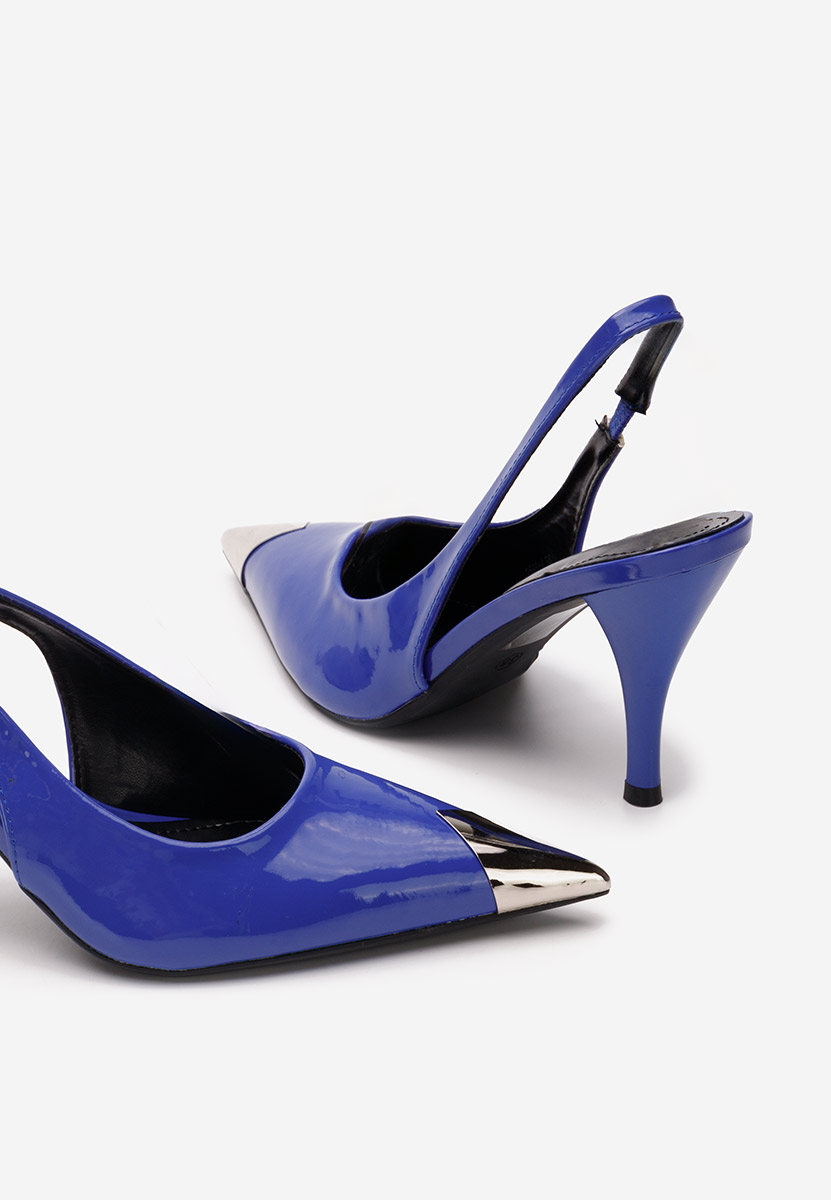Chaussures stiletto slingback bleus Rachel