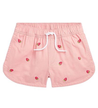 Polo Ralph Lauren Shorts - Häuschen - Rosa m. Erdbeere
