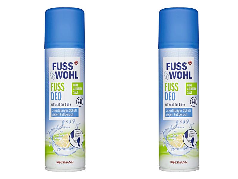 Fusswohl Fussdeo 2 x 200 ml 400 ml Erfrischendes Fussdeo für trockene und wohlriechende Füsse