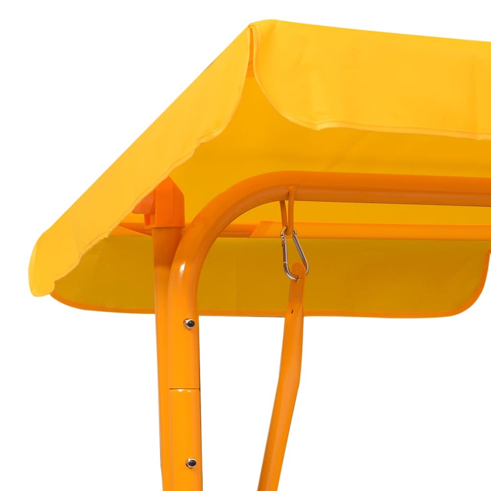 Balancelle pour enfants jaune 115x75x110 cm tissu