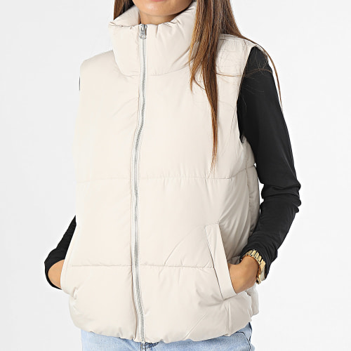 Doudoune Sans Manches Femme New Erica Beige