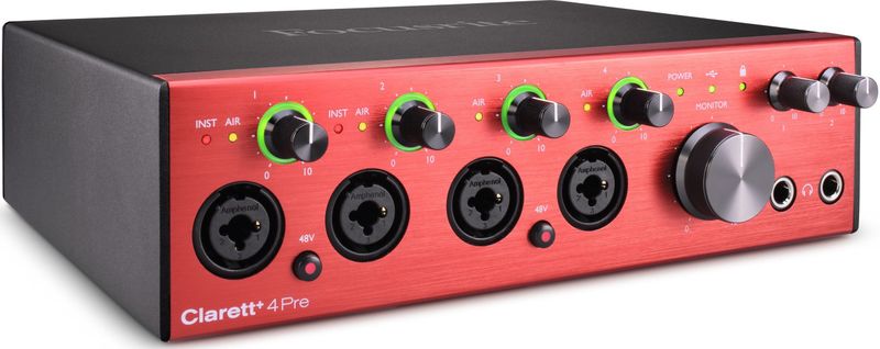 Focusrite Clarett+ 4Pre - Audio Interface - 18 Ingangen - 8 Uitgangen - USB-C