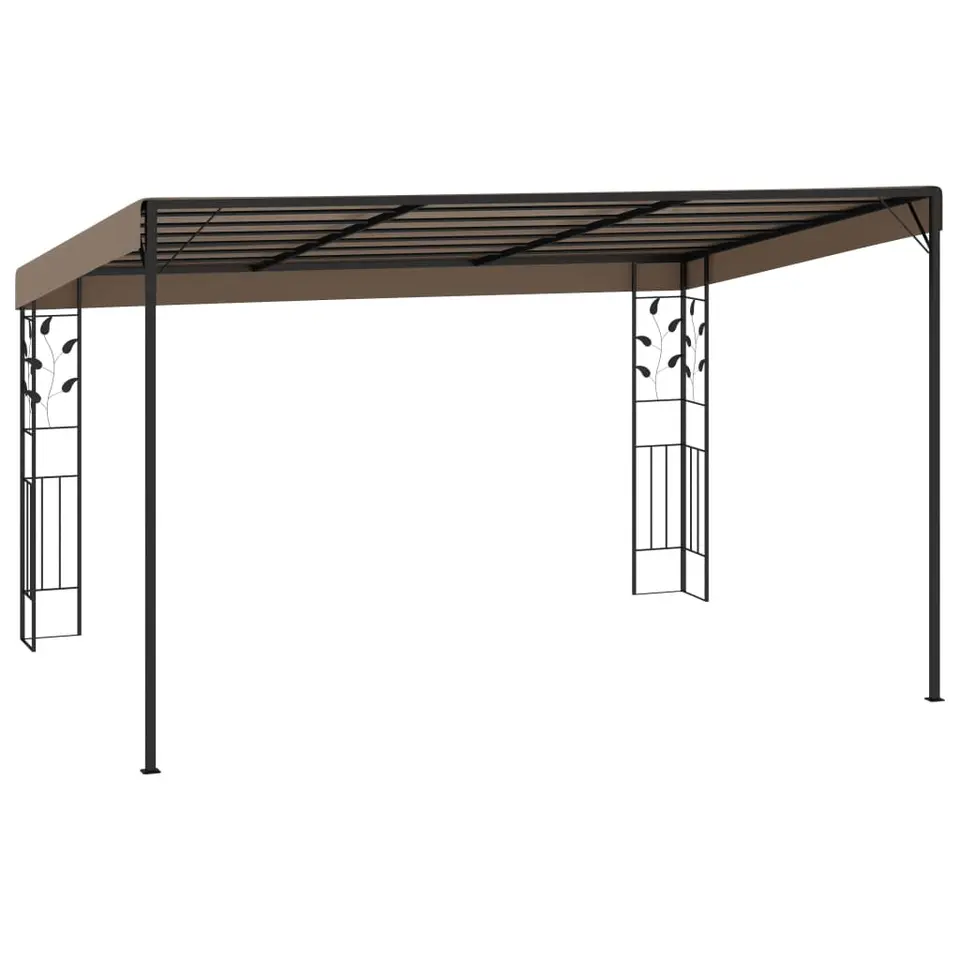 vidaXL - Tuinhuisje - Taupe - Stof - 4 x 3 x 2.5 m