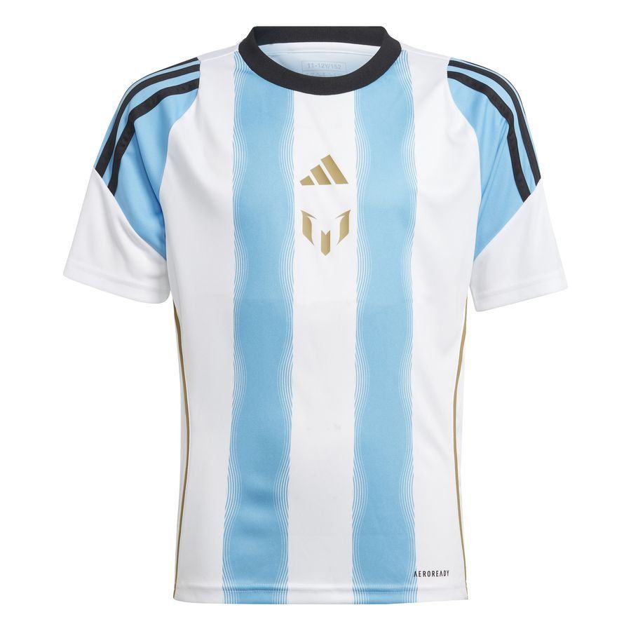 adidas T-shirt d'Entraînement Messi Triunfo Dorado - Blanc/Blue Burst Enfant