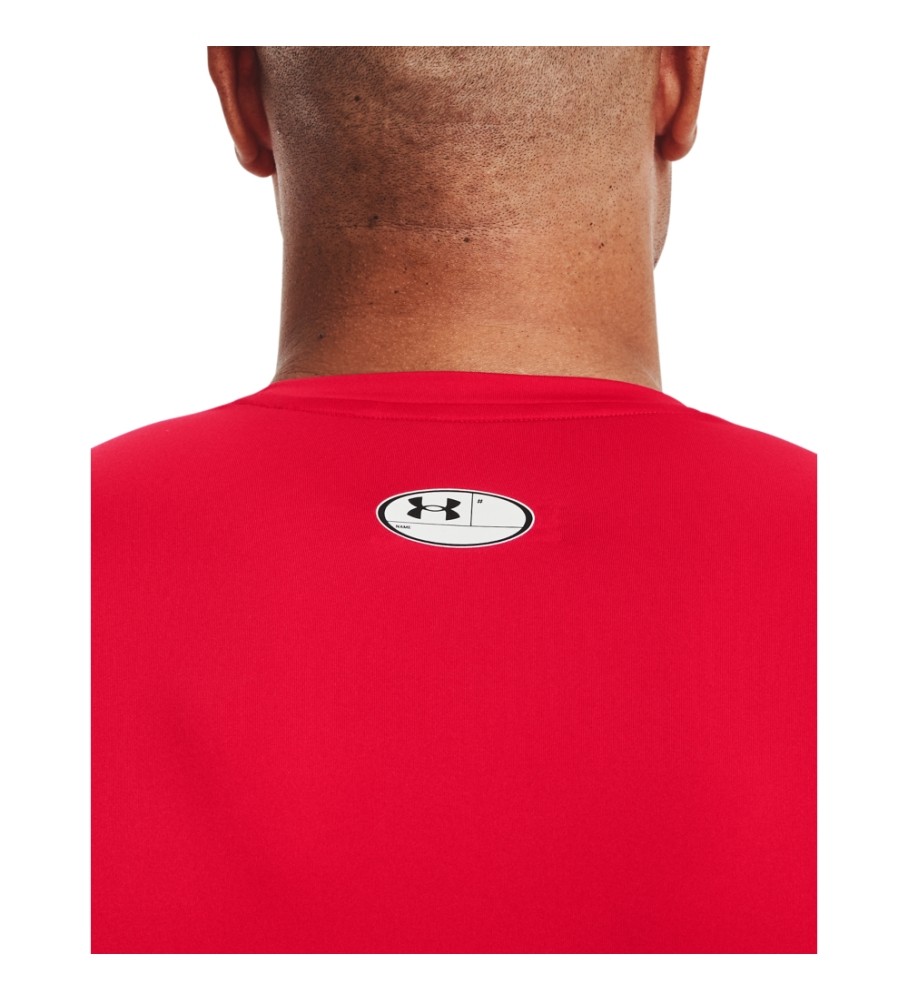 Camiseta de manga curta Under Armour HeatGear Armour, vermelha